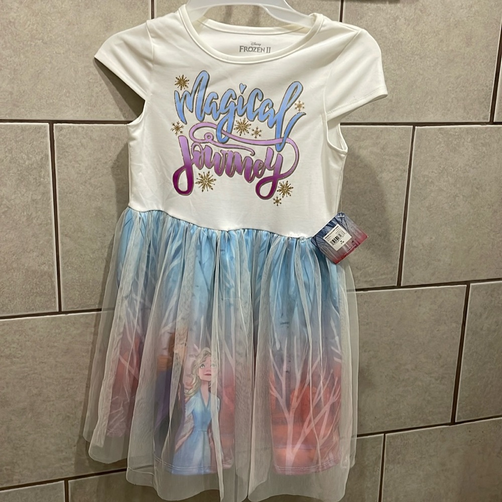 Disney Frozen Elsa Cream Blue Tulle dress